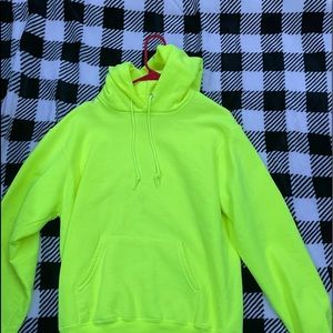 Lime Green Oversized Champion Hoodie!